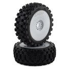 Proline Racing PRO9067-31  Badlands MX Pre-Mounted 1/8 Buggy Tires (White) (2)