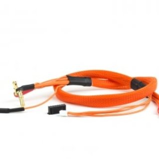 Avid RC AV1402-ORG  2S Orange Charge Lead Cable w/4mm & 5mm Bullet Connector (2')
