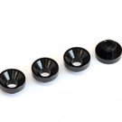 Radtec AC-10024  3x7.5mm Black Aluminum Servo Washer, (4)