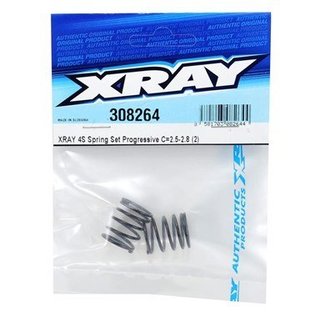 Xray XRA308264  4S Shock Spring Set Progressive C= 2.5-2.8 (2)