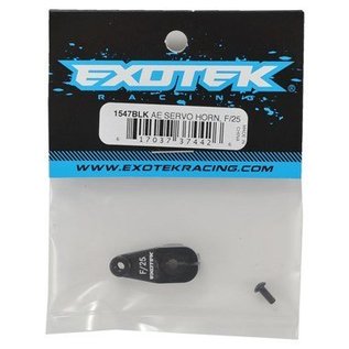 Exotek Racing EXO1547BLK AE B6 25T Black Heavy Duty Servo Horn, 7075 Futaba