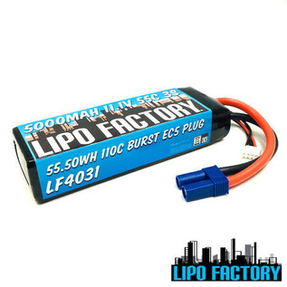 Lipo Factory LF4031 LiPo Factory 3S 11.1v 5000mah 55C LiPo w/ EC5 Plug