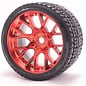 SWEEP C1001RC  Red Road Crusher Monster Truck 17mm Belted Tire (2)