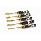 Arrowmax AM-458801-BG Nut Driver Set 3/16", 1/4" ,5/16", 11/32" & 3/8" X 100mm - 5-Teilig. Black Golden
