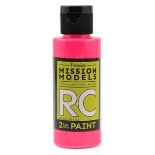 Mission Models MIOMMRC-051  Fluorescent Racing Pink Acrylic Lexan Body Paint (2oz)