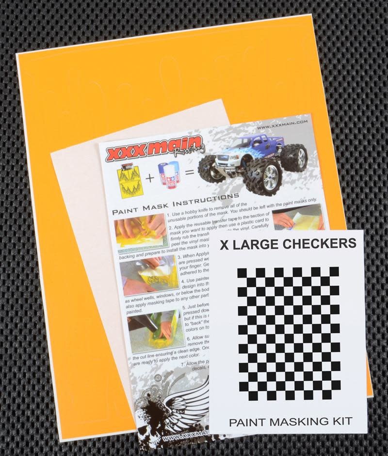 M016L X Large Checkers Paint Mask Kit Michael's RC Hobbies
