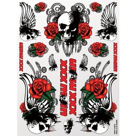 XXX Main S033  Skulls & Roses Sticker Sheet