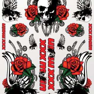 XXX Main S033  Skulls & Roses Sticker Sheet