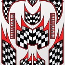 XXX Main XXXS023  Racing Checkers Sticker Sheet