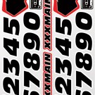 XXX Main S035  Numbers Black Sticker Sheet