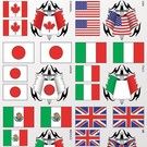 XXX Main S025  Flags Sticker Sheet