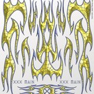 XXX Main XXXH004  Spider Phlames Large Sticker Sheet