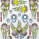 XXX Main H001  Gear Head Large Sticker Sheet