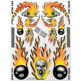 XXX Main XXXS006  Skulls O'Fire Sticker Sheet
