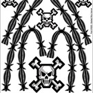 XXX Main R020  Barbed Wire Internal Graphics Sticker Sheet