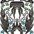 XXX Main R023  Carbon Fire Internal Graphics Sticker Sheet