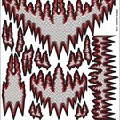 XXX Main R015  Diamond Scallops Internal Graphics Sticker Sheet