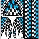 XXX Main R009  Graphite Checkers Internal Graphics Sticker Sheet