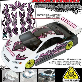 XXX Main XXXR021  Graphite Checkers Internal Graphics Sticker Sheet