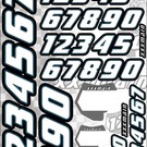 XXX Main N002 Race Number Set - White