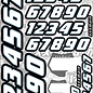 XXX Main N002 Race Number Set - White