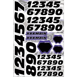 XXX Main XXXN004 Moto Number Set - Black