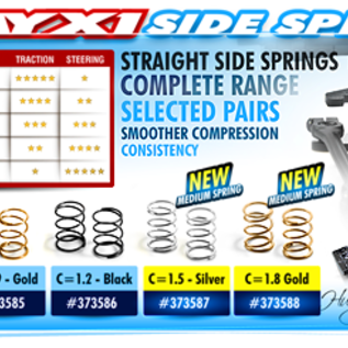 Xray XRA373588  Side Spring C=1.8 - Gold (Medium) (2)  X12 X1 X10