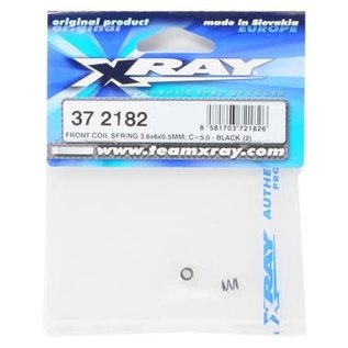Xray XRA372182  Front Spring 4.0 Coils 3.6x6x0.55mm, C=5.0 - Black (2)  X12 X1 X10