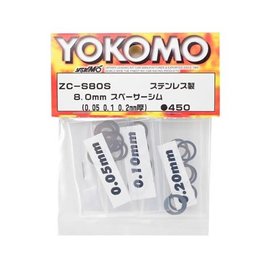 Yokomo YOKZC-S80SA  Yokomo 8x11mm Spacer Shim Set (0.05, 0.10 & 0.20mm)
