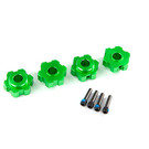 Traxxas TRA8956G  Green Anodized Hex Wheel Hubs & Screw Pins (2) for Maxx
