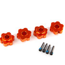 Traxxas TRA8956T  Orange Anodized Hex Wheel Hubs & Screw Pins (4)