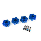 Traxxas TRA8956X  Blue Anodized Hex Wheel Hub & Screw Pins (4)