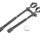 Xray XRA301334  Xray Rear Body Mount Set +2mm offset (2) with 6mm Adjustable