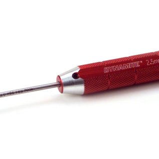 Dynamite DYN2902  Machined Hex Driver, Red: 2.5mm
