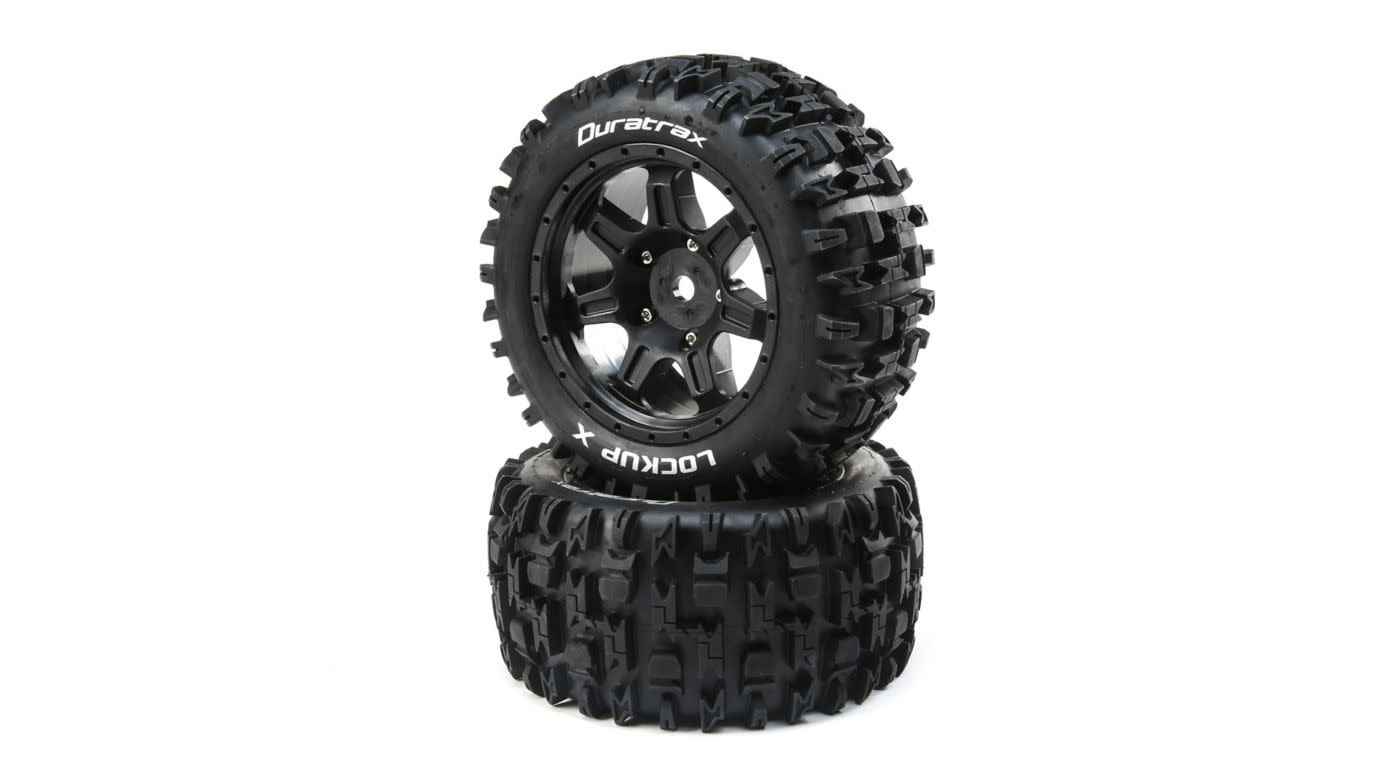 DTXC5501 Lockup X Belted Mounted Tires, Fits Traxxas X-Maxx 24mm Blac