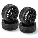Hudy HUD803040  HUDY 1/10 Pre-Cut Groove Slick Tires Right & Left (2+2)