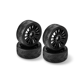 Hudy HUD803040  HUDY 1/10 Pre-Cut Groove Slick Tires Right & Left (2+2)