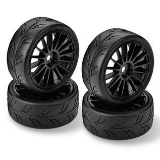 Hudy HUD803040  HUDY 1/10 Pre-Cut Groove Slick Tires Right & Left (2+2)