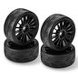 Hudy HUD803040  HUDY 1/10 Pre-Cut Groove Slick Tires Right & Left (2+2)