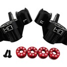 HOT RACING HRAAON21M01  Aluminum Axle Carriers with Bearings, Black, for Arrma Kraton Outcast