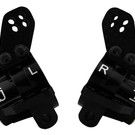 HOT RACING HRAAON22M01  Aluminum Rear Axle Carriers w/ Bearings, Black, for Arrma Kraton Outcast