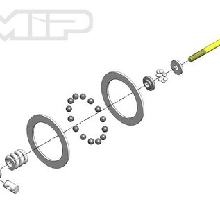 MIP MIP17095  Super Diff Carbide Rebuild Kit, All Team Associated 1/10