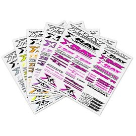Xray XRA397320  Xray Stickers for Body - 5 Different Colors
