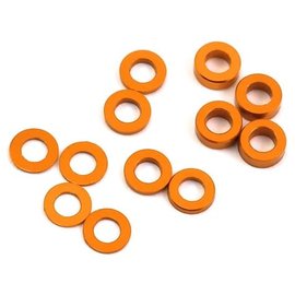 Protek RC PTK-8375  Aluminum Ball Stud Washer Set (Orange) (12) (0.5mm, 1.0mm & 2.0mm)