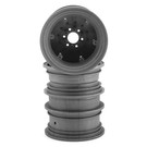 J Concepts JCO3388S  Krimson Dually 2.6" Dual Truck Wheels w/Adaptors, Covers, Gray/Silver (2pcs)