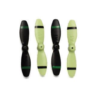 Rage R/C RGR4102  Propeller Set, Black/Green (4) Pico X