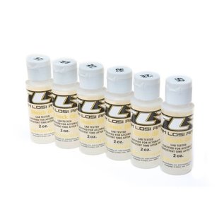 TLR / Team Losi TLR74019  6 Pack TLR Losi Silicone Shock Oil 2oz (17.5, 22.5, 27.5, 32.5, 37.5, 42.5) (2oz)