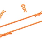 Integy T4047ORANGE  Orange 1/18th Body Clips (4)