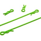Integy T4047FLUORESCENTGREEN  Fluorescent Green 1/18th Body Clips (4)