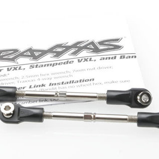 Traxxas TRA3745  59mm Toe Link Turnbuckle (2) Rustler Stampede Bandit